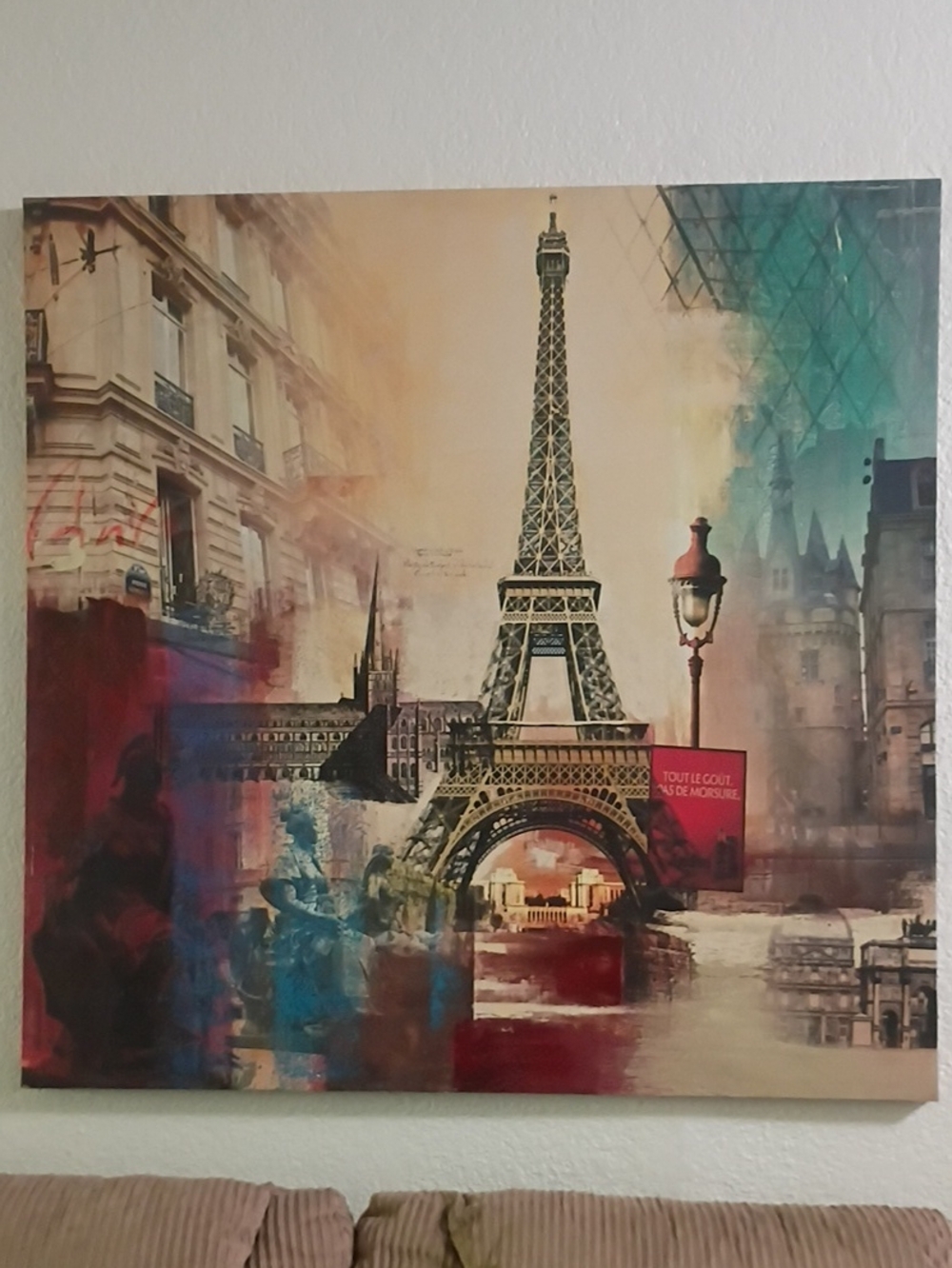 Paris Eiffel Tower Wall Art Print - Multicolor